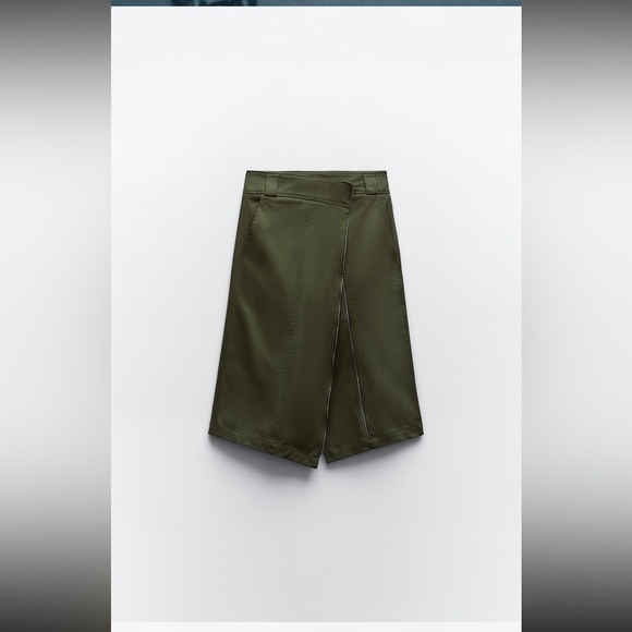 ZIPPERED ASYMMETRICAL SKIRT - Picture 7 of 10